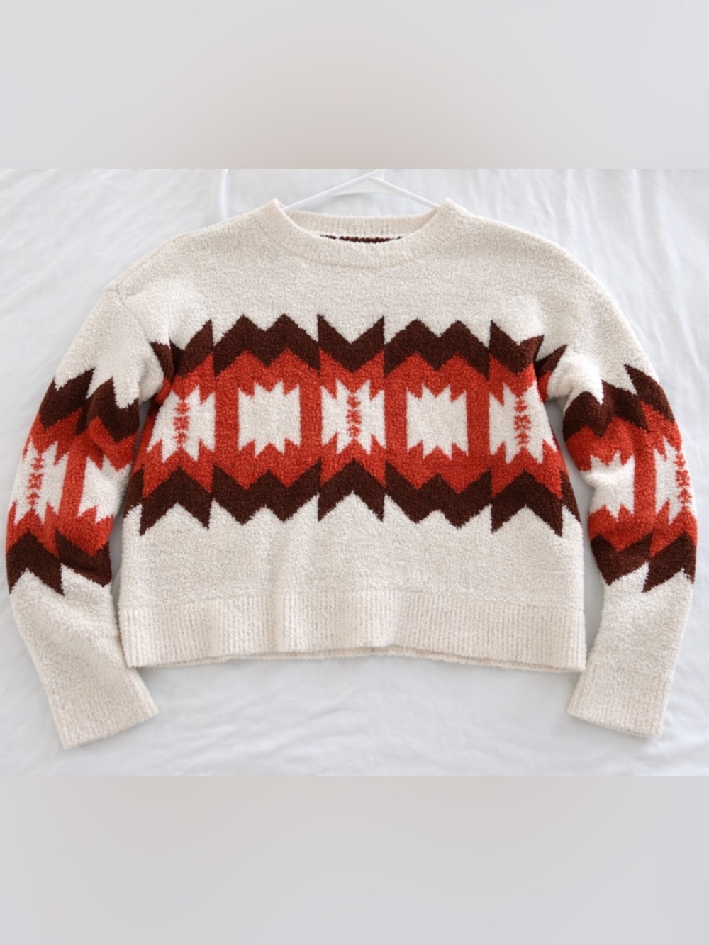 Francesca’s Cozy Aztec Pattern Knit Sweater